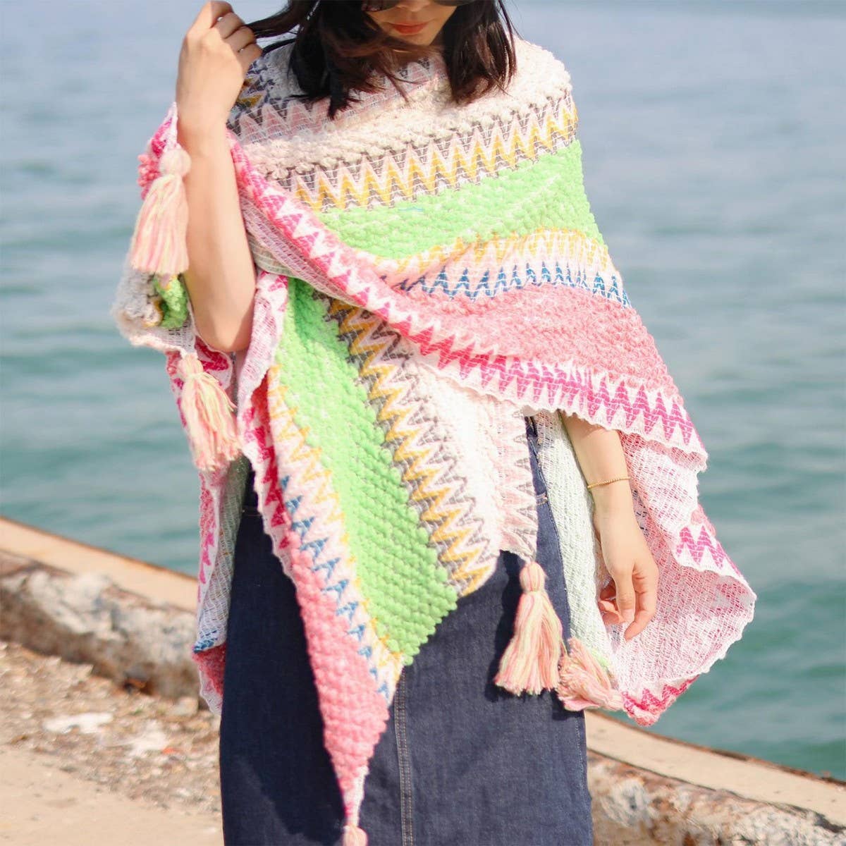 CWASC03124_BOHO TASSEL SHAWL CAPE FOR WOMEN TRAVEL