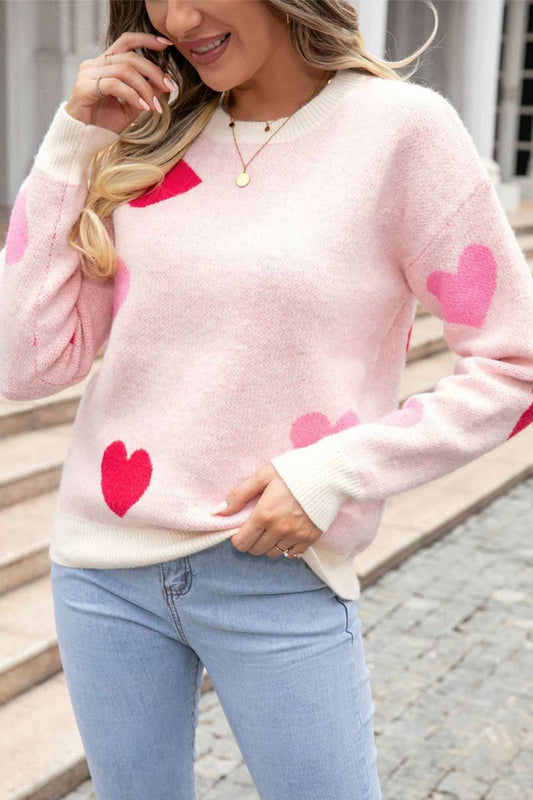 WOMEN CASUAL LOOSE ROUND NECK SWEATER_CWOSWL1451