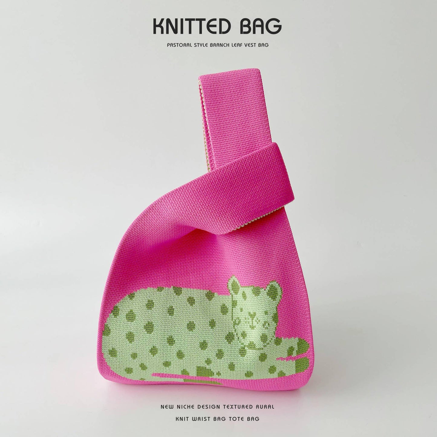 Versatile commuter knit single-shoulder handbag