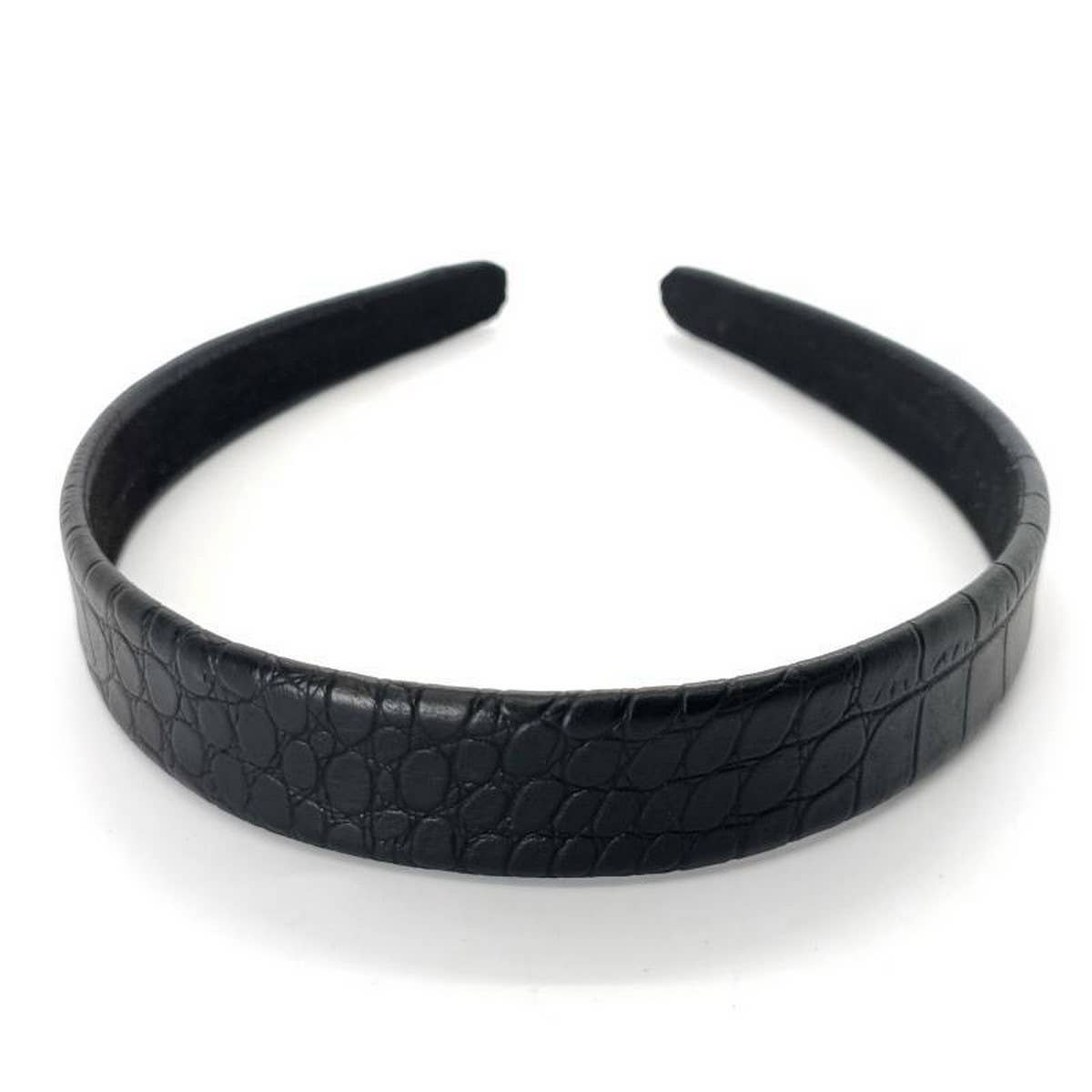 Elegant Croc Pattern Faux Leather Headband