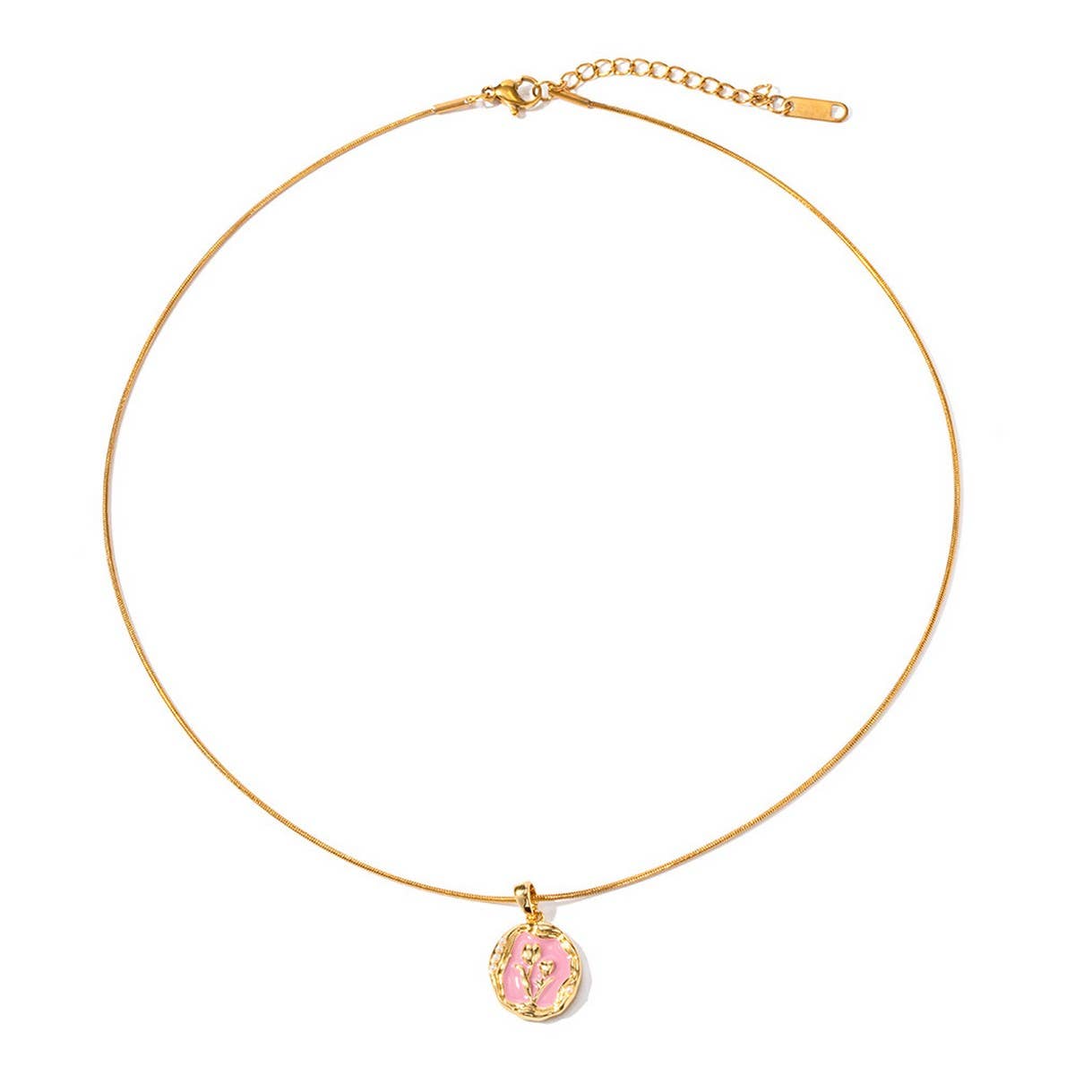 FRENCH RETRO LOVE FLOWER CLAVICLE CHAIN