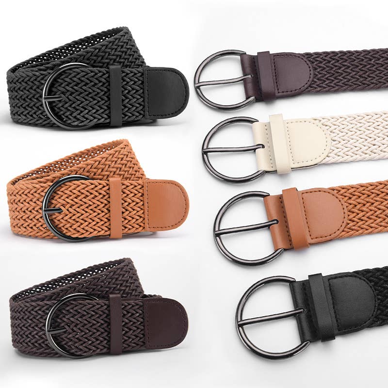 Vintage belt woven with needle buckles wax ropes