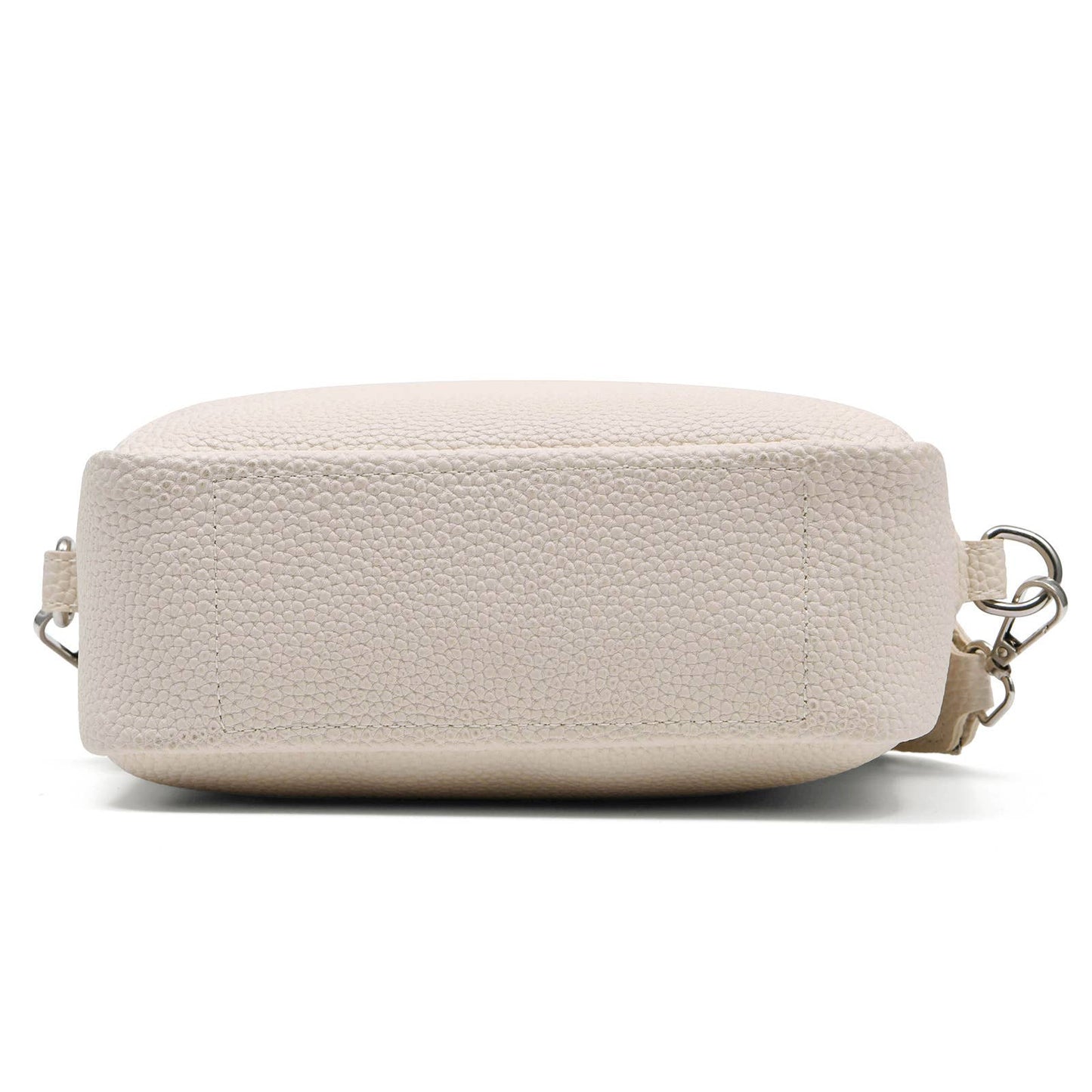 Solid-colored PU leather crossbody bag