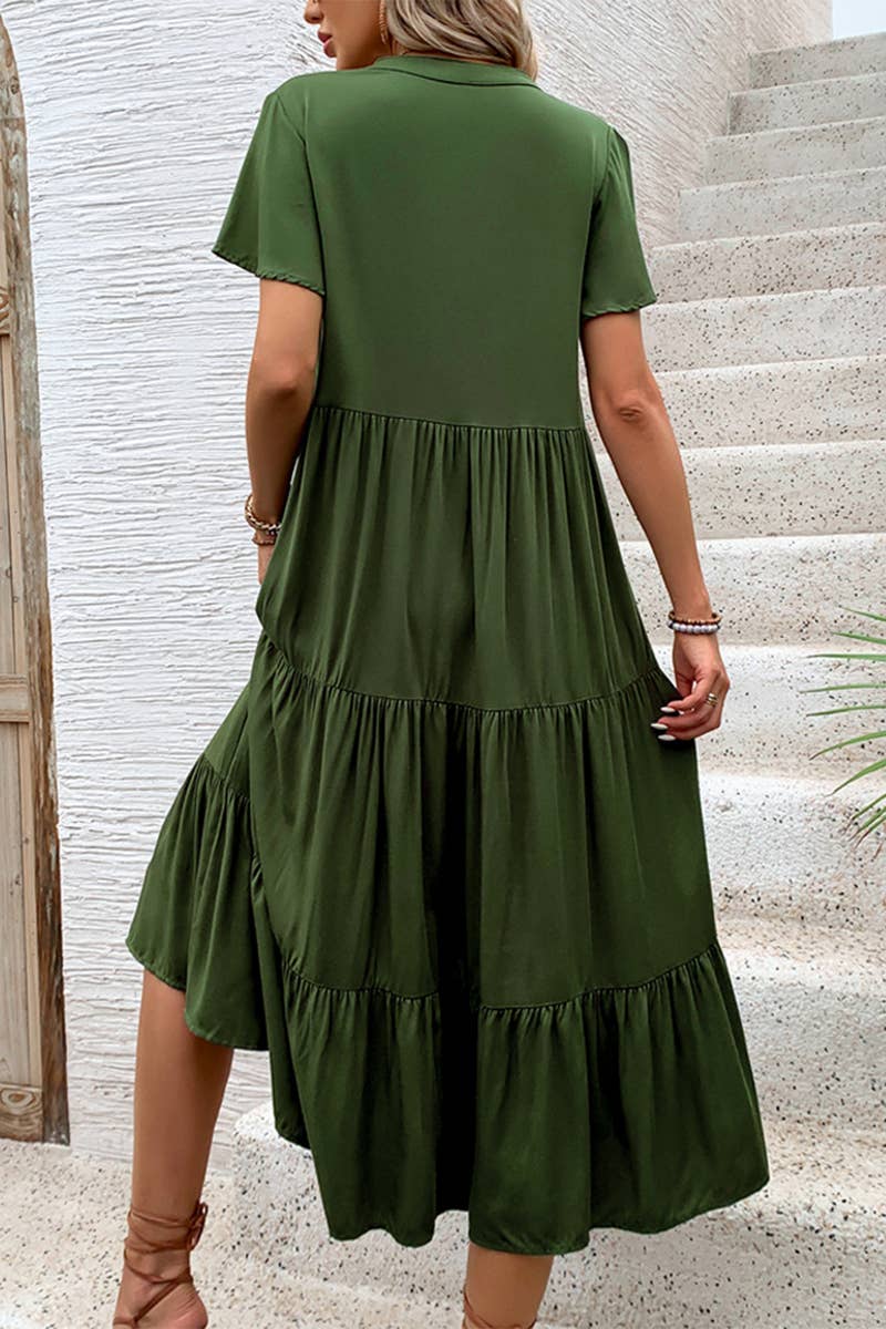 CWDMD4472_2025 NEW CASUAL V-NECK LOOSE MID-LENGTH DRESS