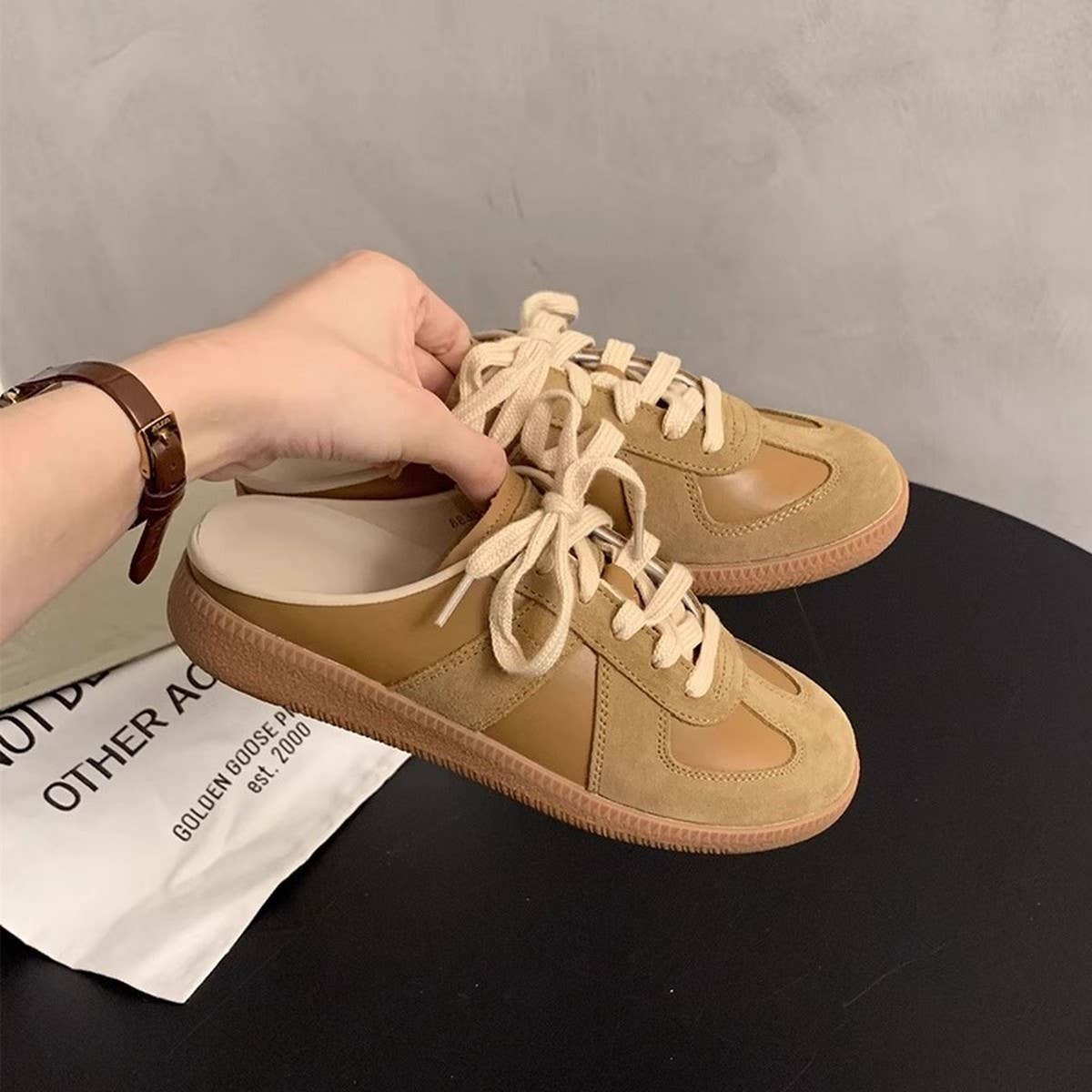 Thick Sole Backless Slip-On Shoes