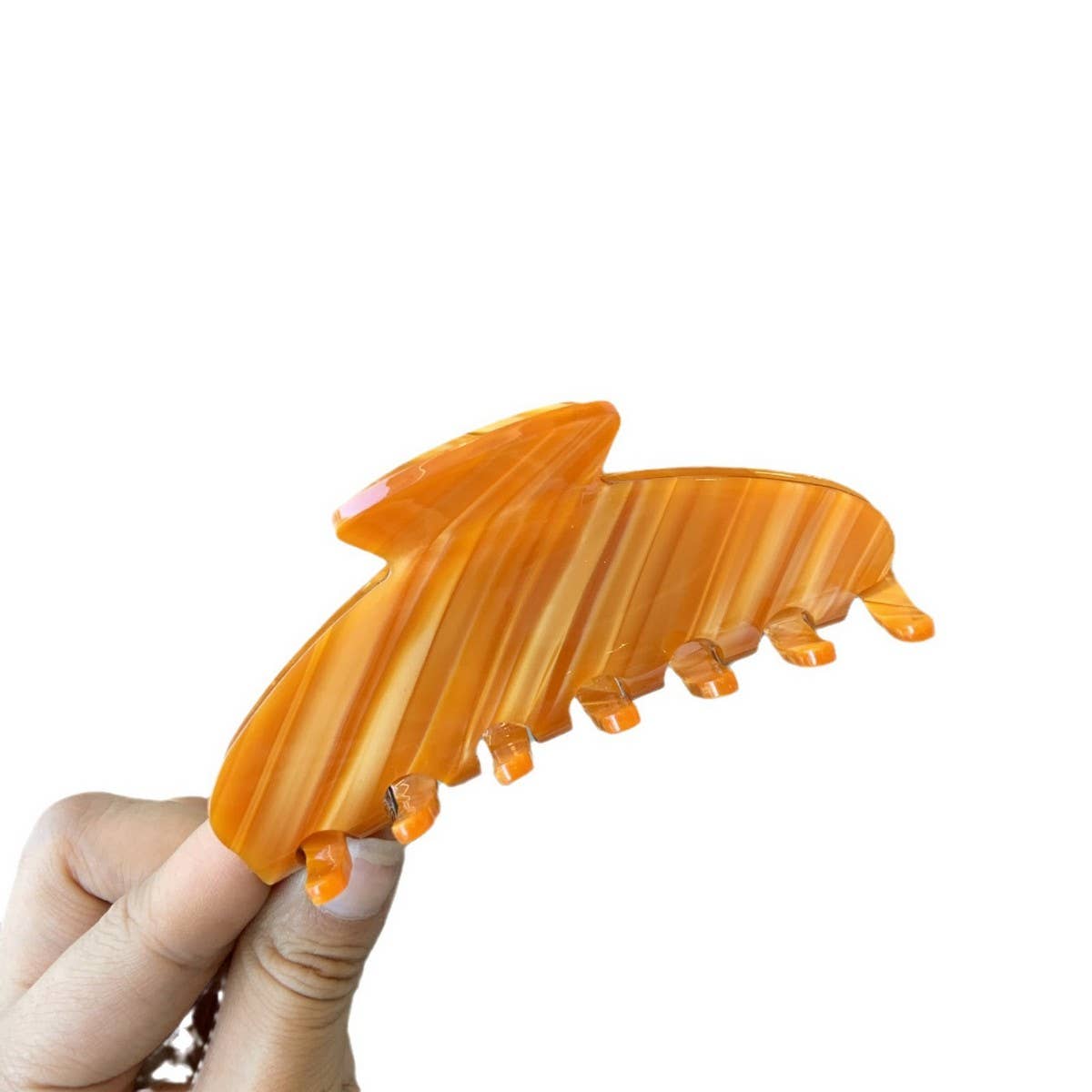 CWAHA5122_LIGHT LUXURY CARAMEL COLORFUL STRIPED HAIRPIN