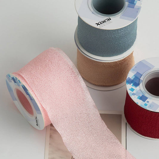 6CM KAPOK RIBBON BRIGHT PLEATED RIBBON_CWMM5763