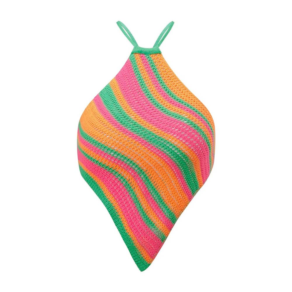 SEXY STRAPPY HALTER TOP WITH STRAPLESS TOP