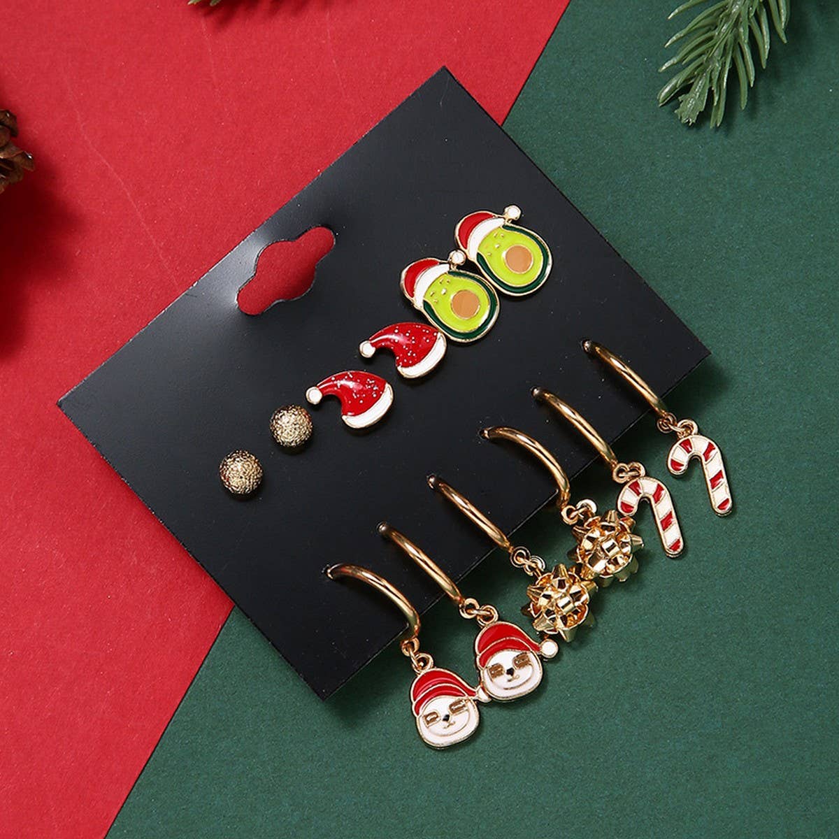 CUTE CHRISTMAS ALLOY EARRINGS SET FOR WOMEN