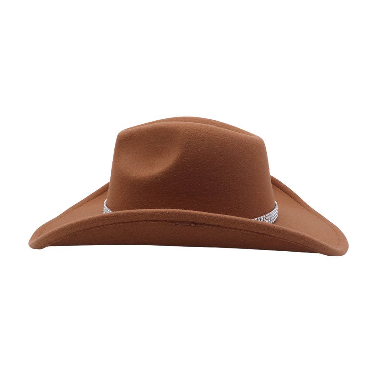 Men & Women Wool Blend Cowboy Fedora Hat Western_CWAH04375