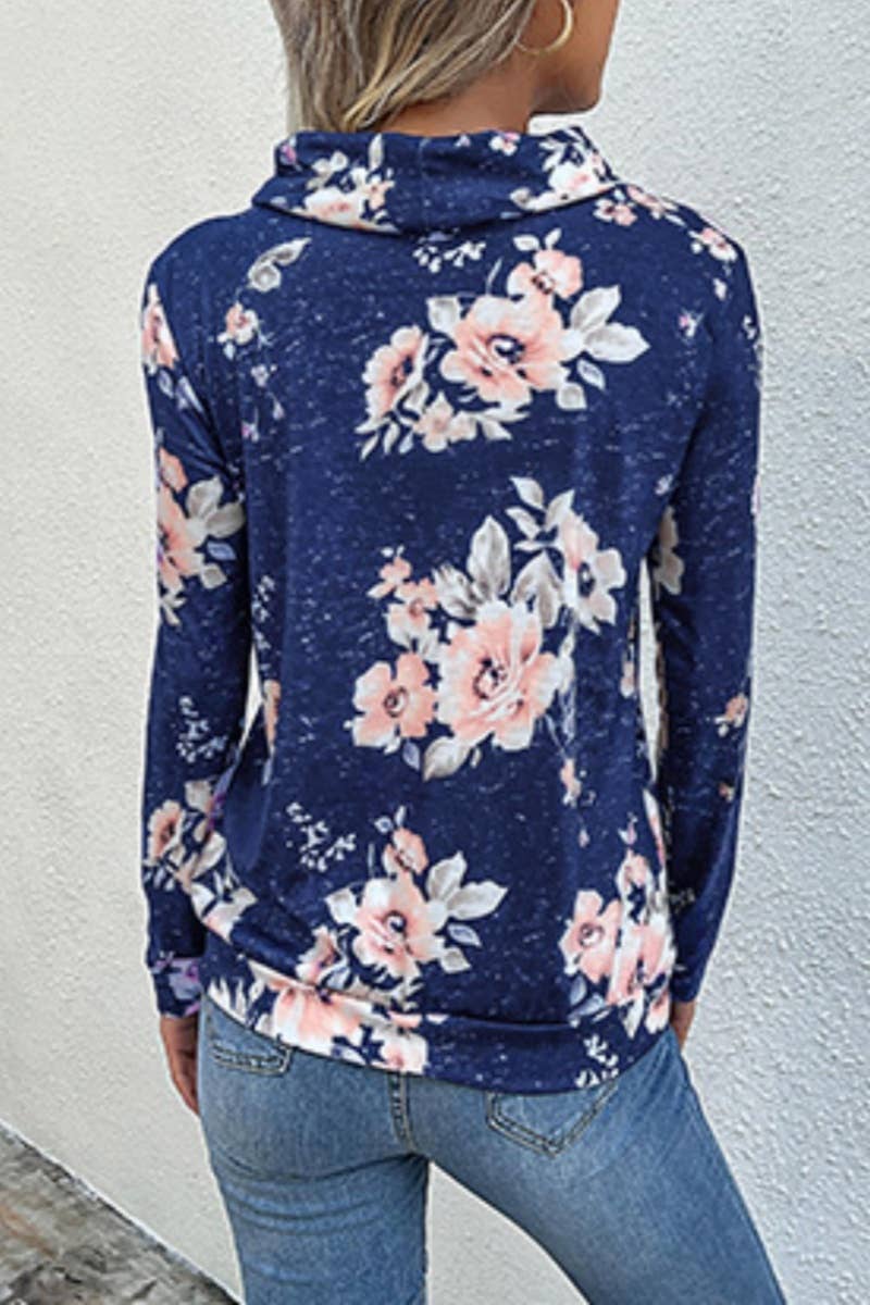 CWOHOL1015_PULLOVER PRINTED PILE NECK LONG-SLEEVED TOP