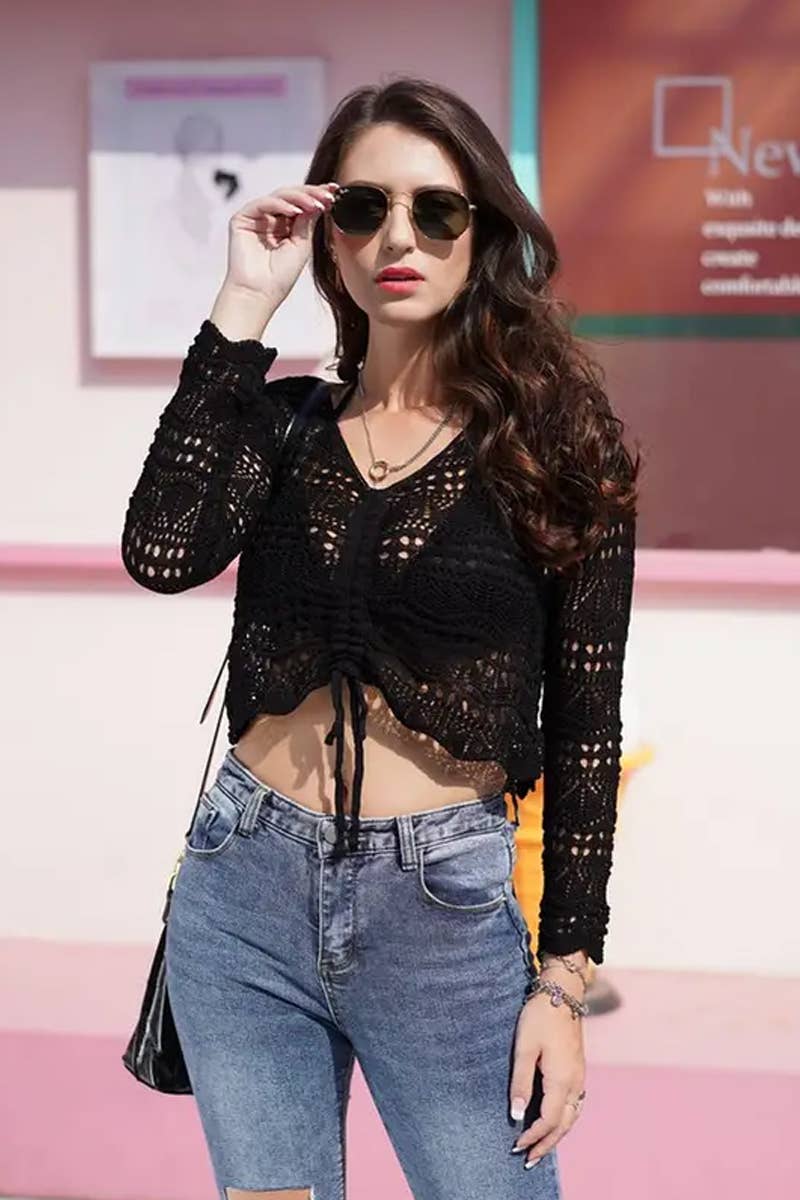 CWTTL1987_SUMMER HAND CROCHETED BIKINI BEACH COVER-UP