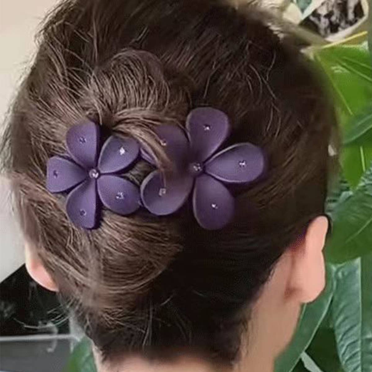 FLORAL HAIR CLIP,OVERSIZED DUCKBILL HAIRPIN FOR UPDOS