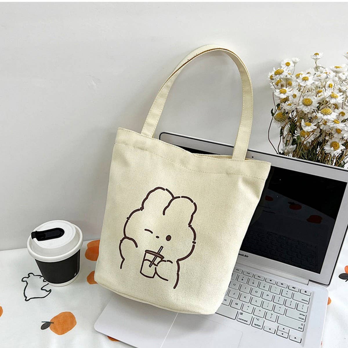 CUTE CARTOON RABBIT MINI TOTE BAG_CWAB1713