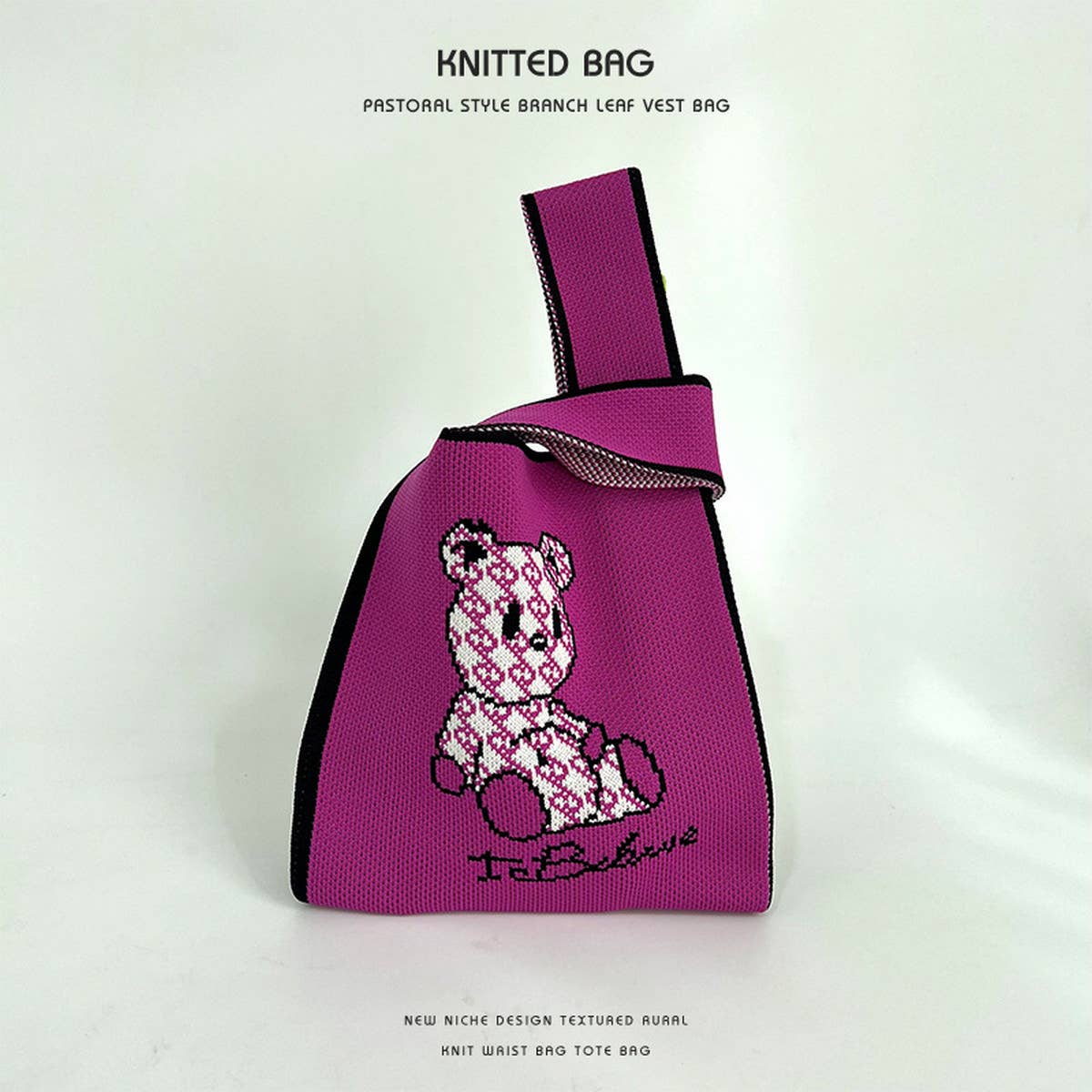 CARTOON ANIMAL SERIES KNITTED HANDBAG_CWAB2372