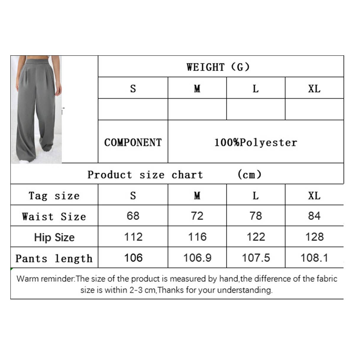 ELASTIC-WAIST POCKET STRAIGHT LEG WIDE-LEG PANTS