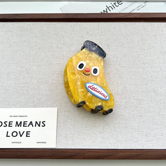 Fruit Series Acetate Hair Clips with Shark Design