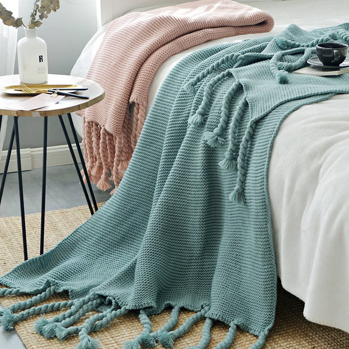NEW SOFA COMFORTABLE KNITTED THROW BLANKET
