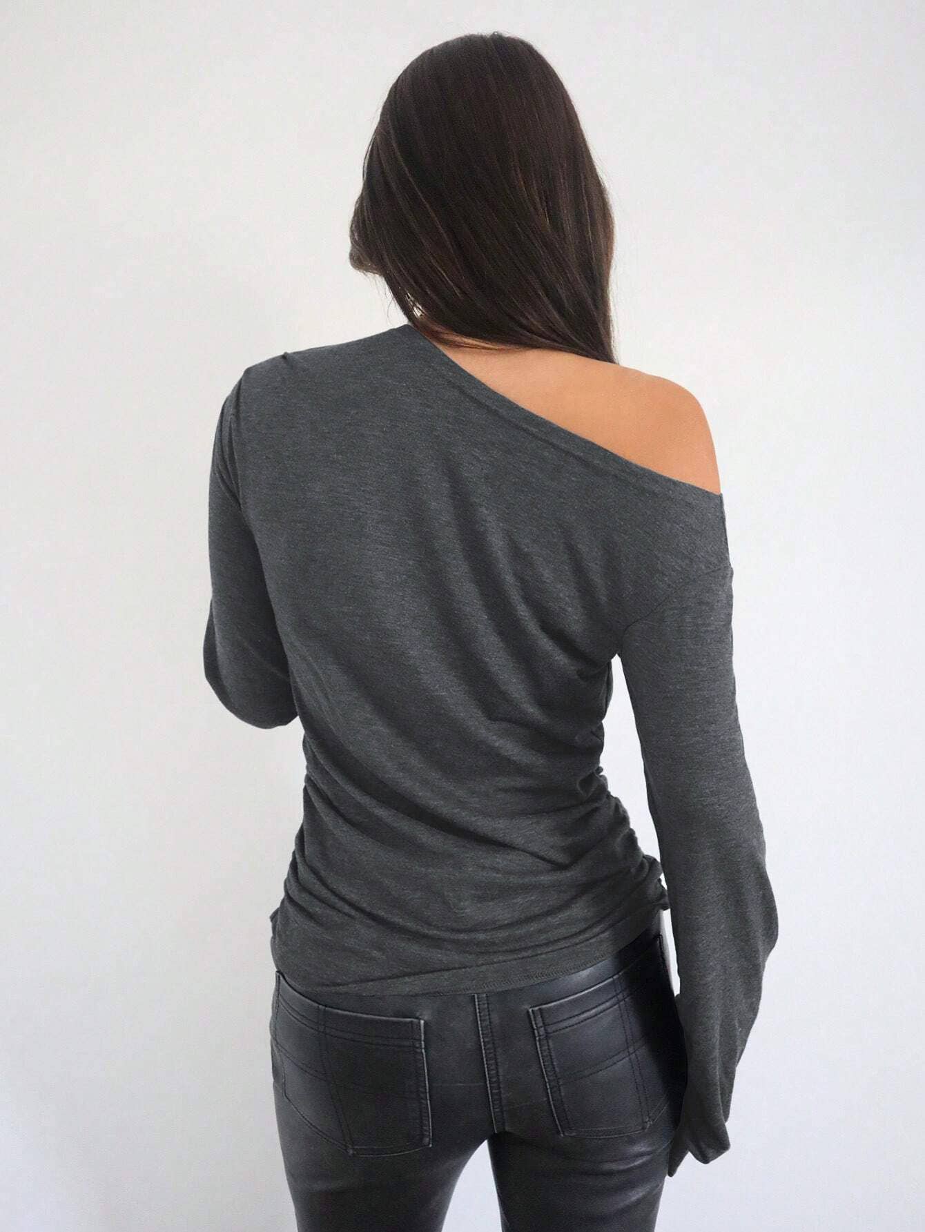 STYLISH AND VERSATILE BAGGY DIAGONAL COLLAR TOPS