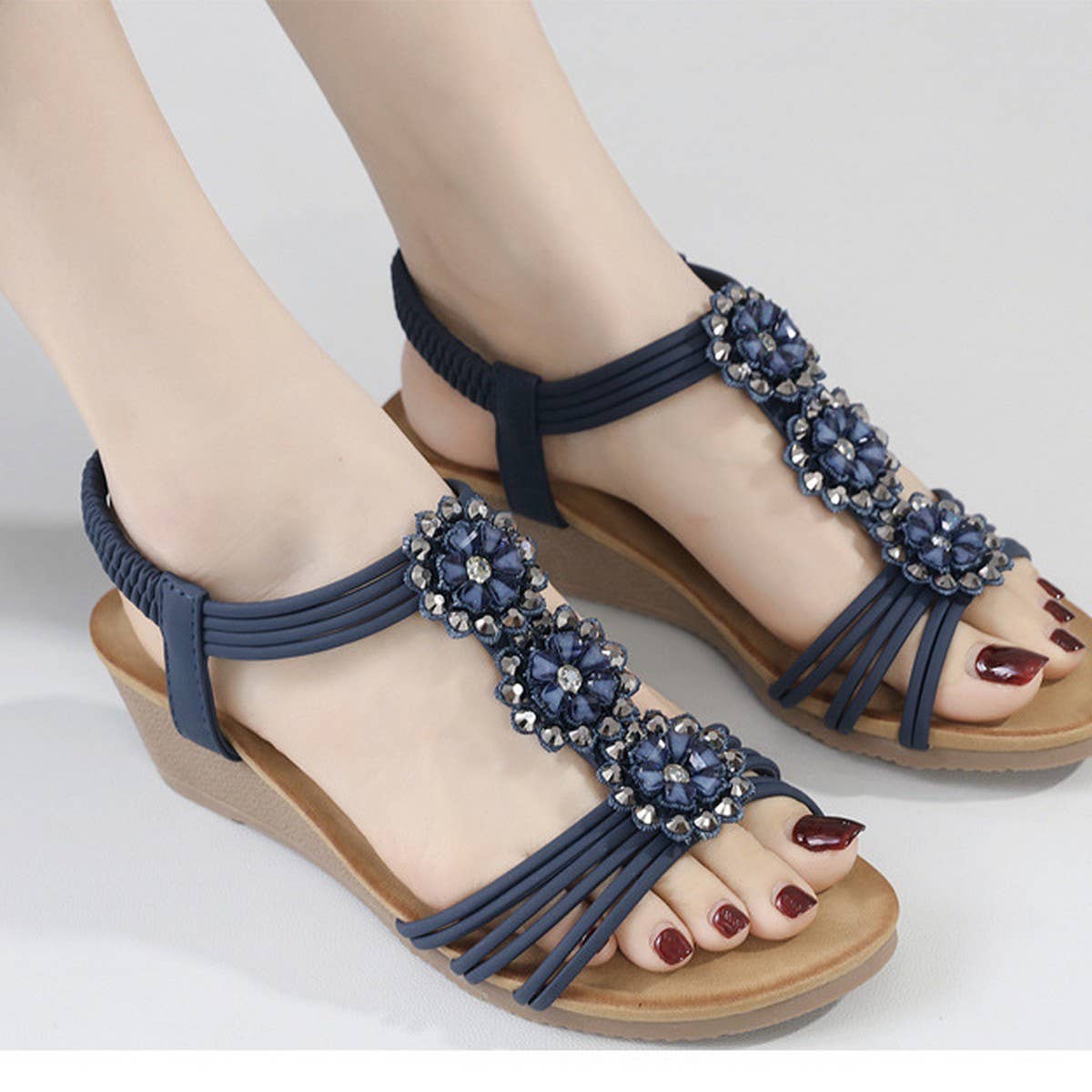 BOHEMIAN FLORAL RHINESTONE HIGH HEELED SANDALS_CWSHS0538