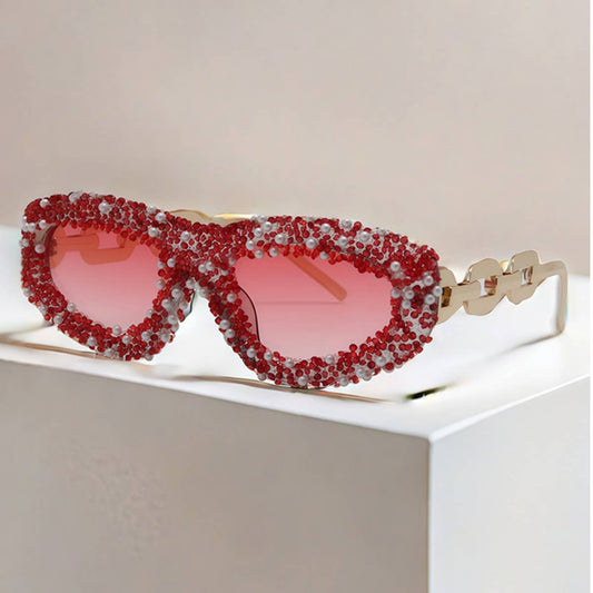 PERSONALIZED METAL CHAIN DIAMOND SMALL SUNGLASSES_CWASG0793