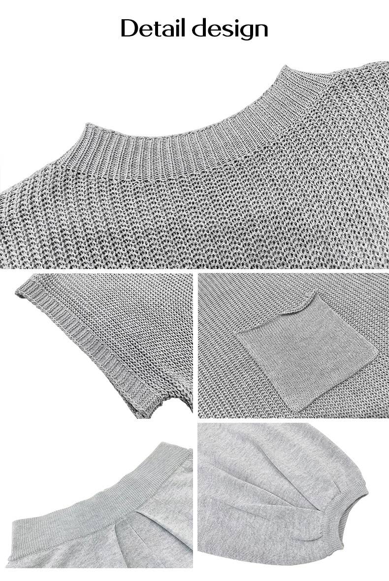 ETHOS CASUAL SOLID COLOR WOOL WOVEN LEG PANT SUIT