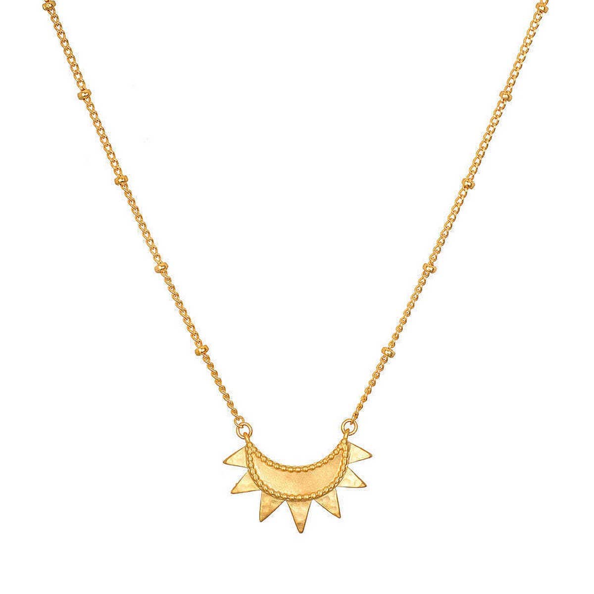 Sun and Moon Double Layered Evil Eye Necklace