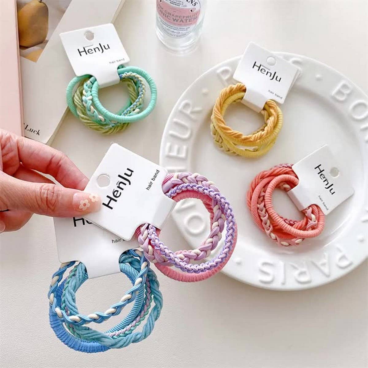 CANDY COLOR HAIR TIES 5-PIECE SET_CWAHA1133
