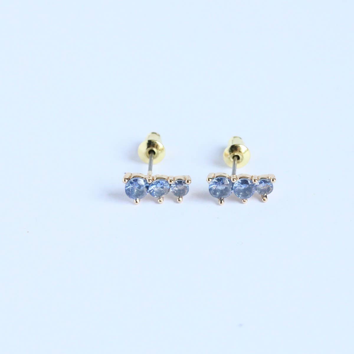 December Birthstone Stud Earrings Vintage Gift