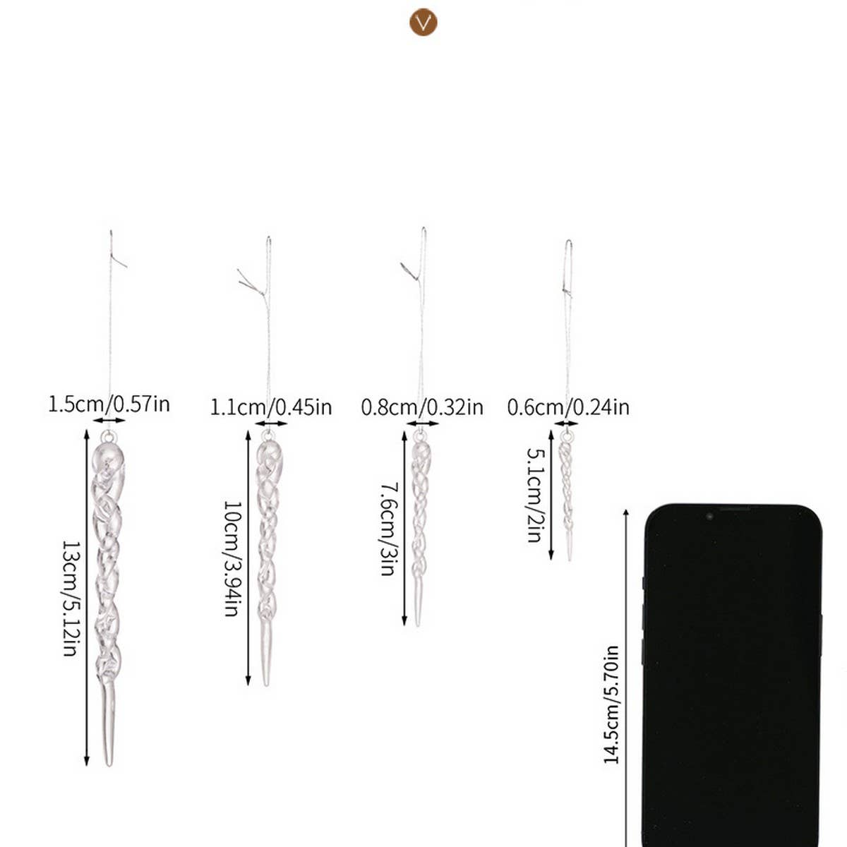 CWMM10183_ ACRYLIC ICICLE HANGING ORNAMENTS FOR XMAS TREE