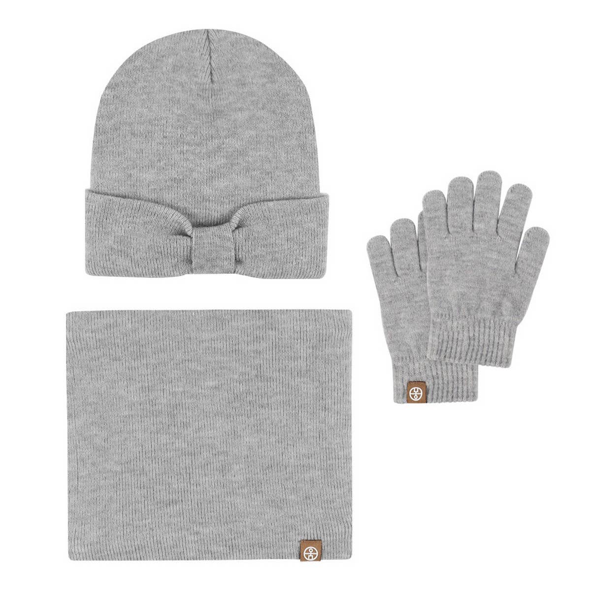 AUTUMN AND WINTER BOW CHILDREN'S THREE-PIECE SUIT_CWMM2780