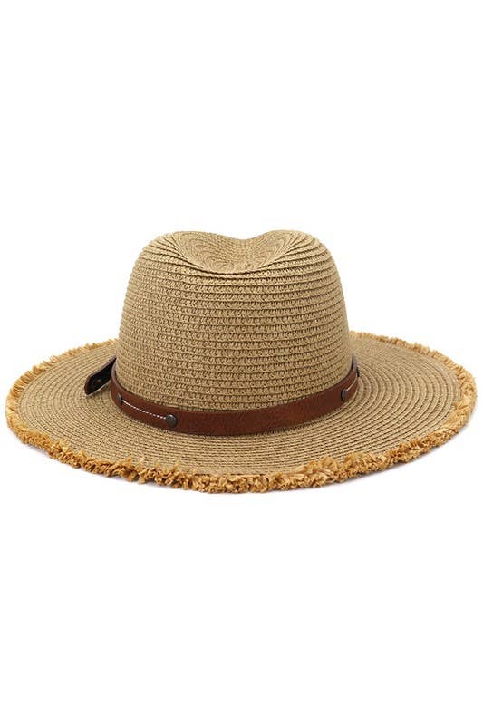 BELT BAND TRENDY STRAW HAT_CWAH108