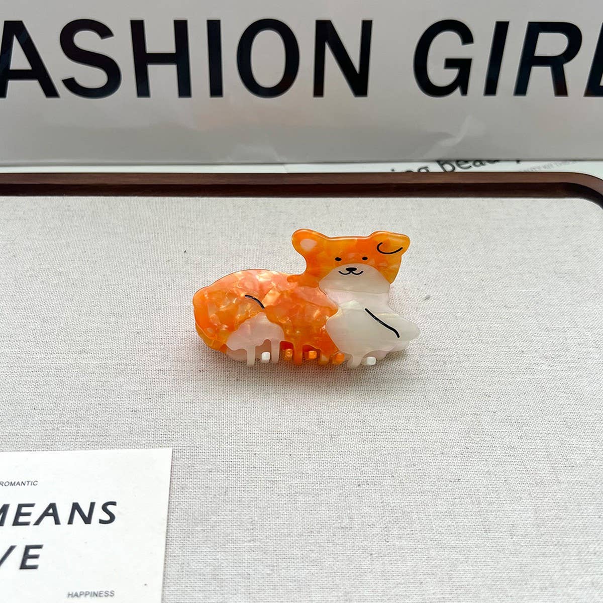 Cute Yellow Dog Acetate Hair Claw Clip