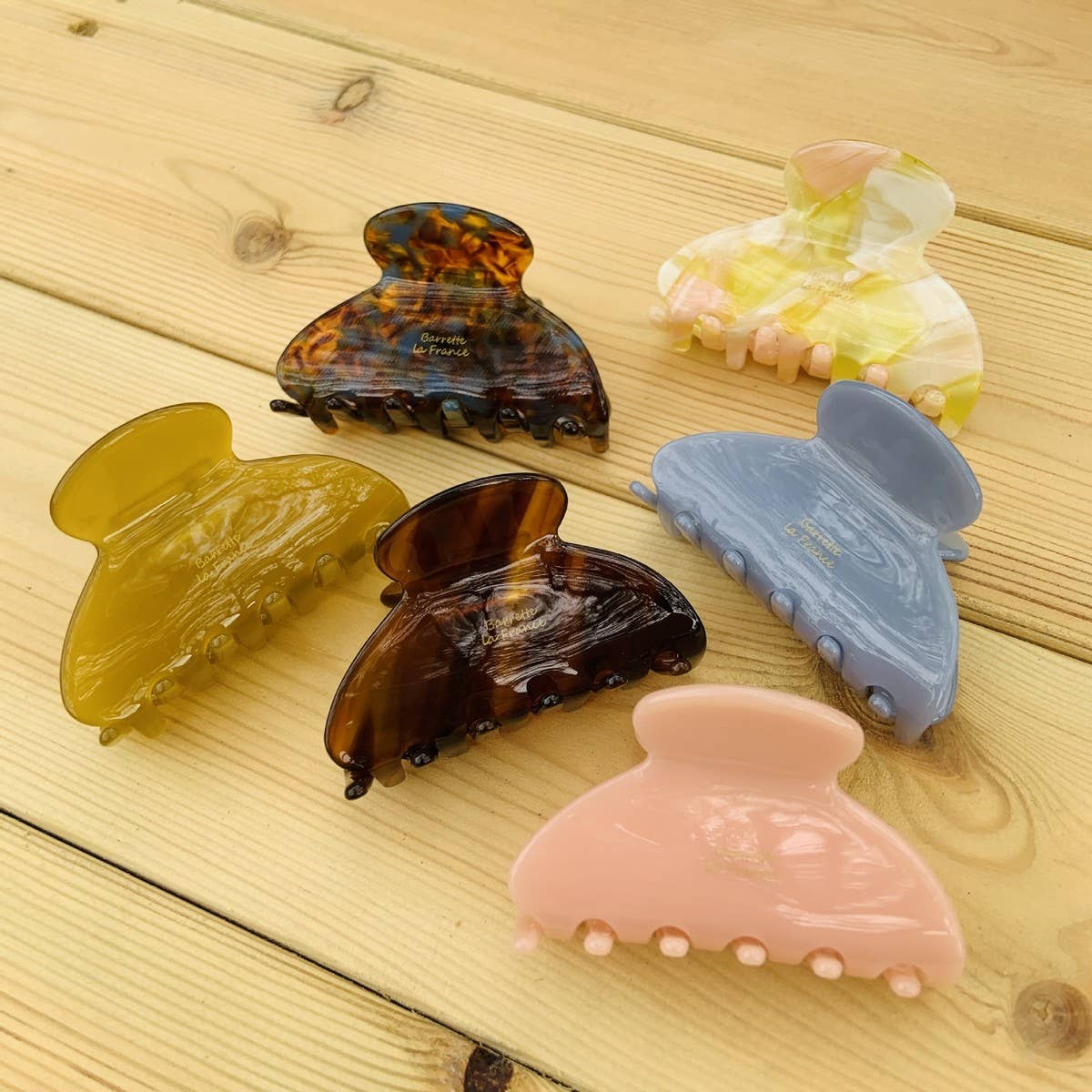 Floral Acetate Yuanbao Hair Claw - Cute Daily Clip