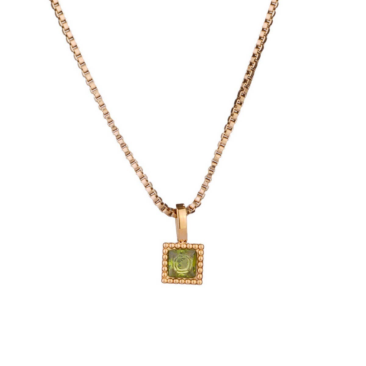 Personalized Steel Monthly Star Stone Necklace_CWMM8844