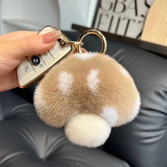 CUTE LITTLE MUSHROOM CAR KEYCHAIN BAG PENDANT