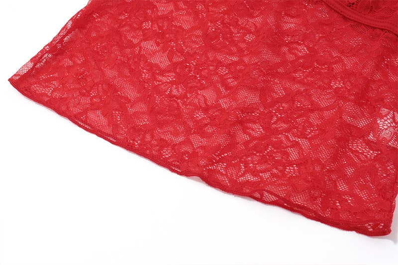 Sexy V-neck Lace Sheer Slim Fit Cami Top