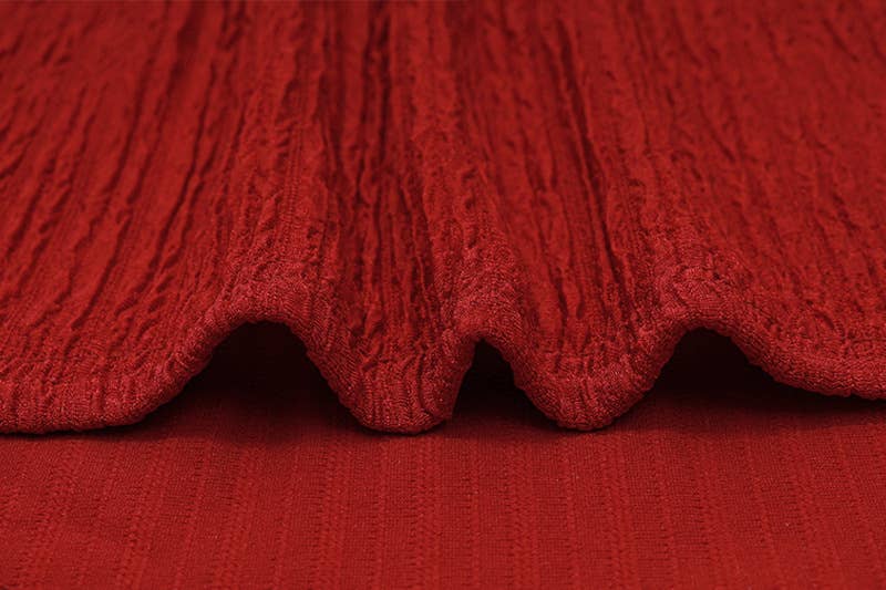 Sexy French U-neck slimming ribbed T-shirt