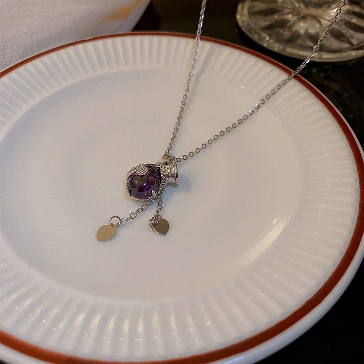 FRENCH LETTER STITCHING CHAIN NECKLACE