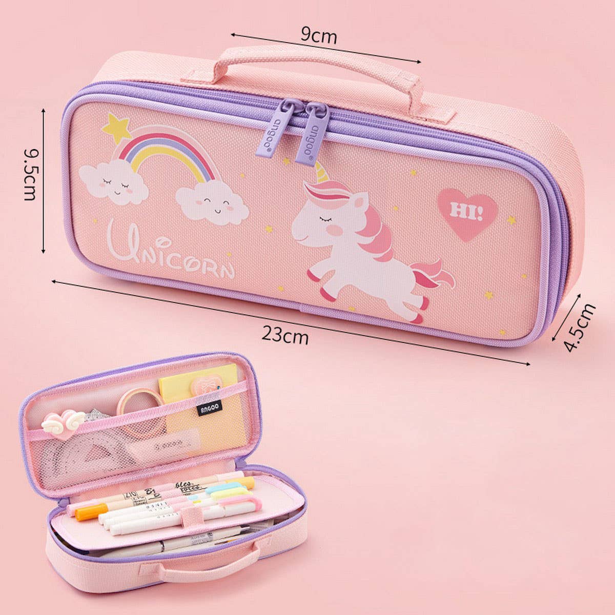 MULTI-LAYER STORAGE PORTABLE CANVAS PENCIL CASE