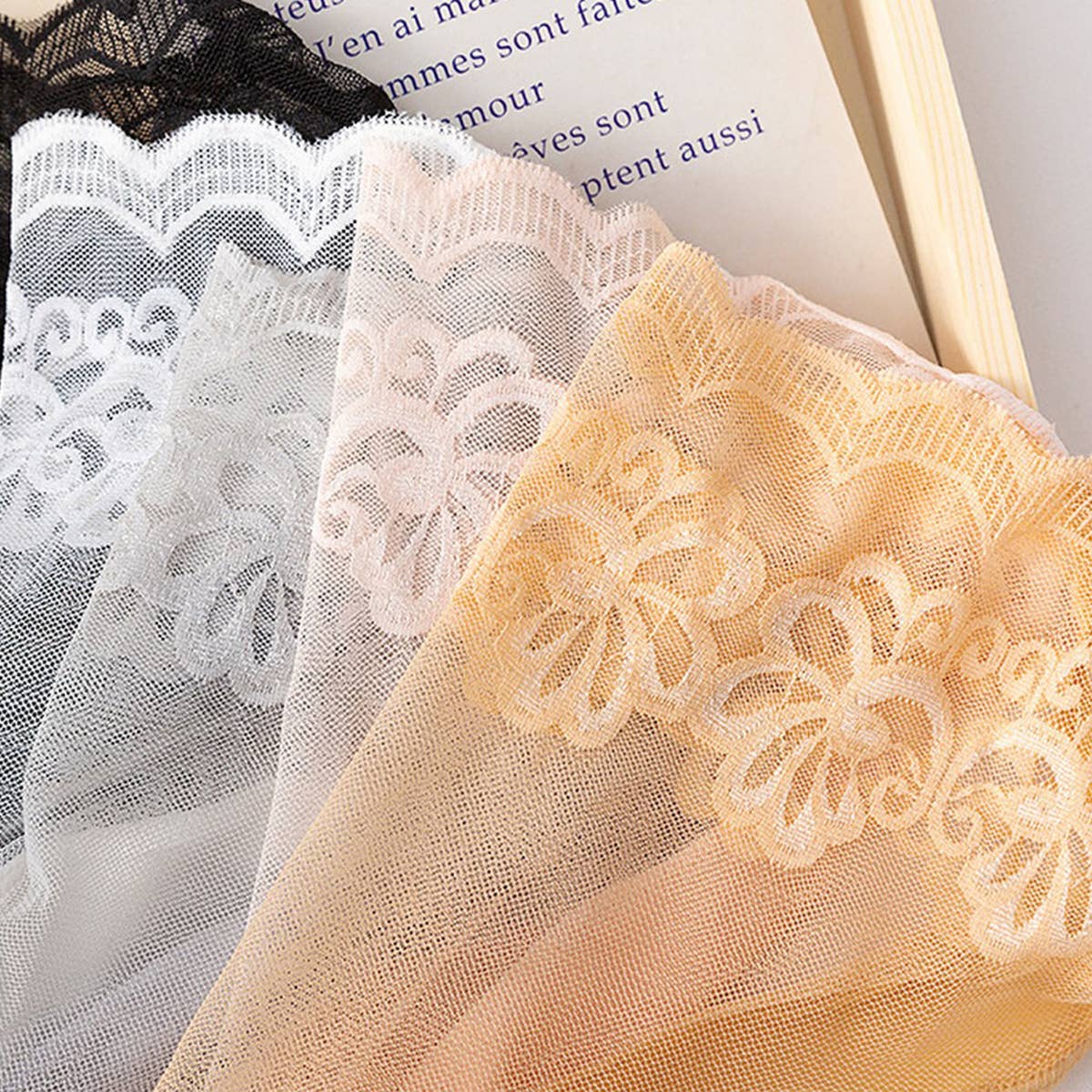 SUMMER THIN BREATHABLE MESH LACE SOCKS