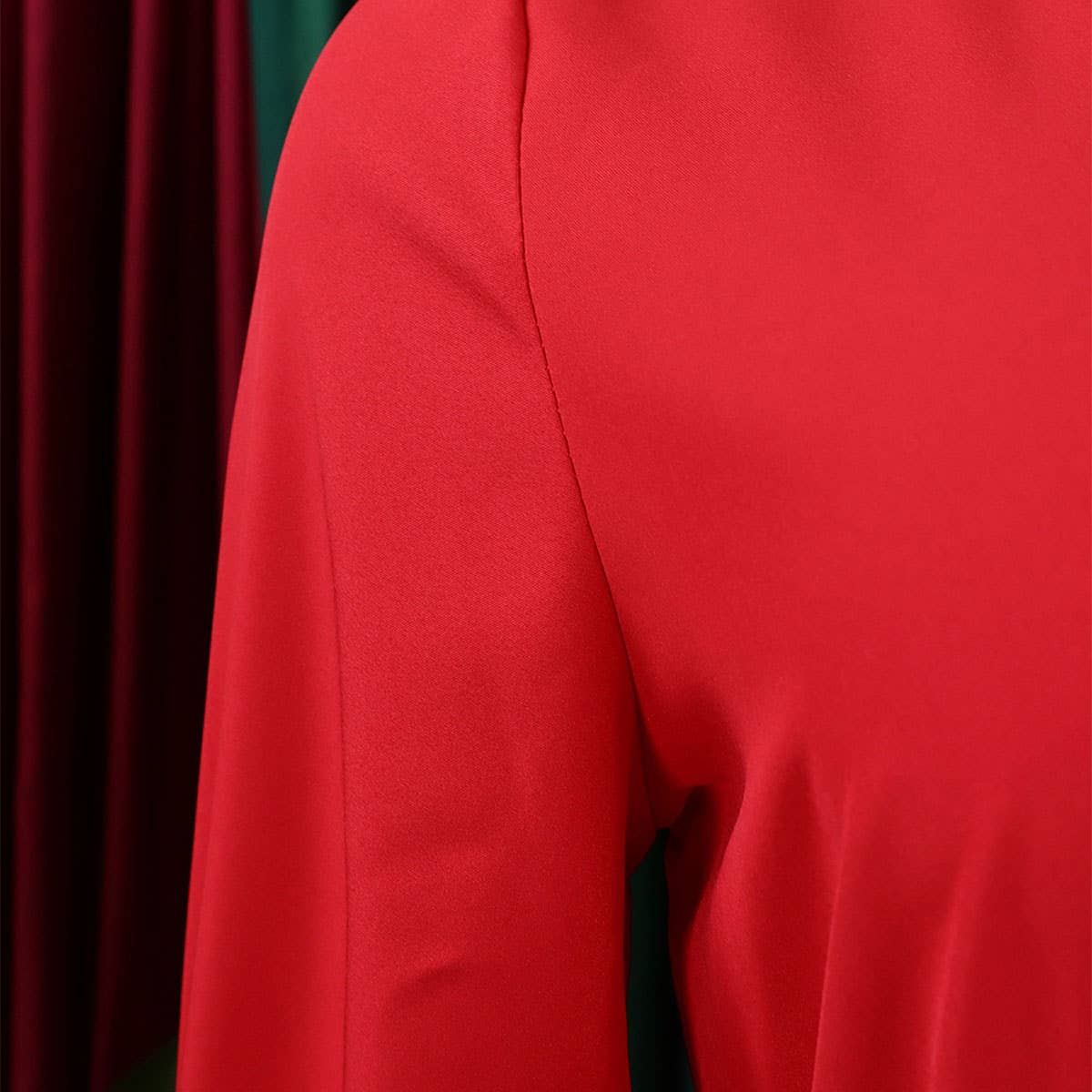 FASHION V-NECK SOLID COLOR PLUS SIZE DRESS_CWDMD3647