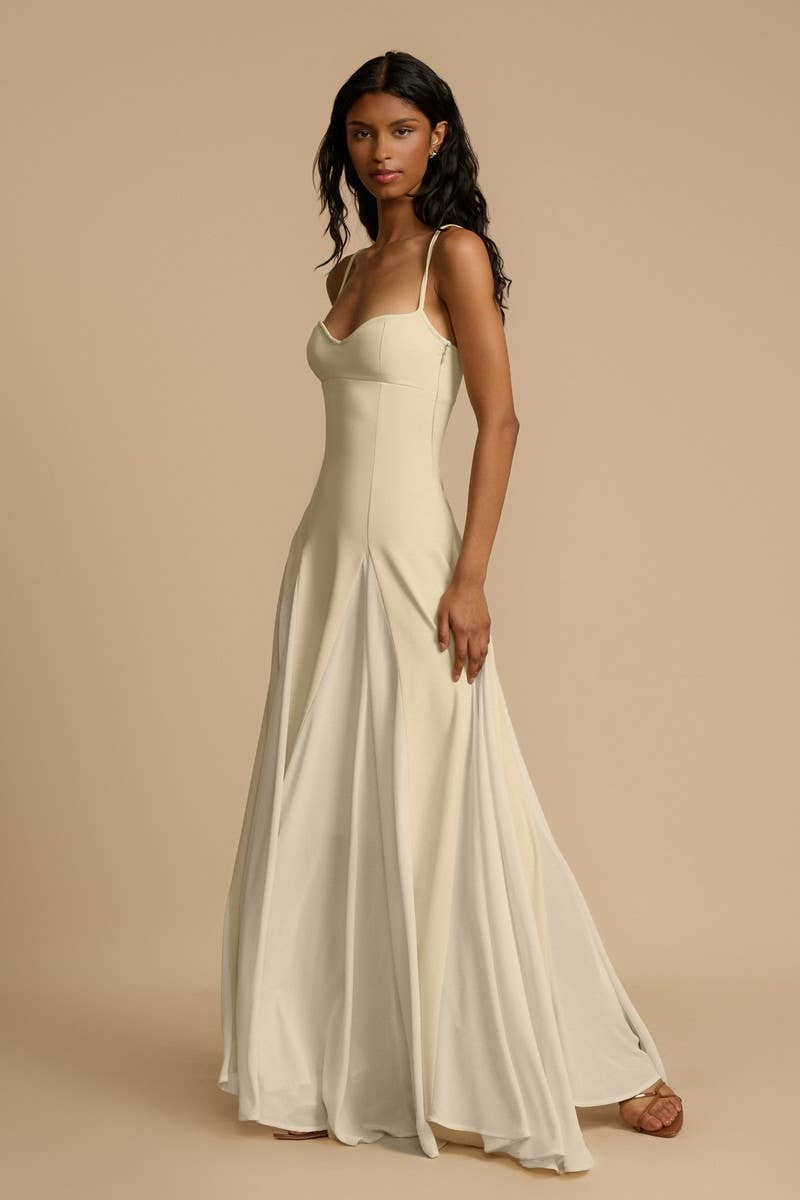 CWDMD5495_BACKLESS SPAGHETTI STRAP COLORBLOCK BODYCON DRESS