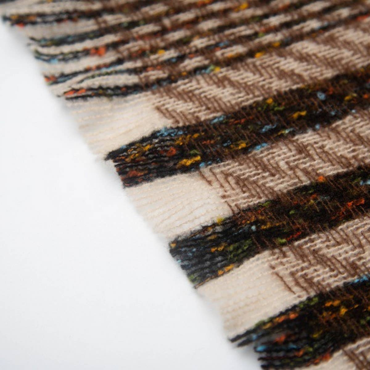 Striped Jacquard Scarf ??Unisex Winter Shawl_CWASC0866