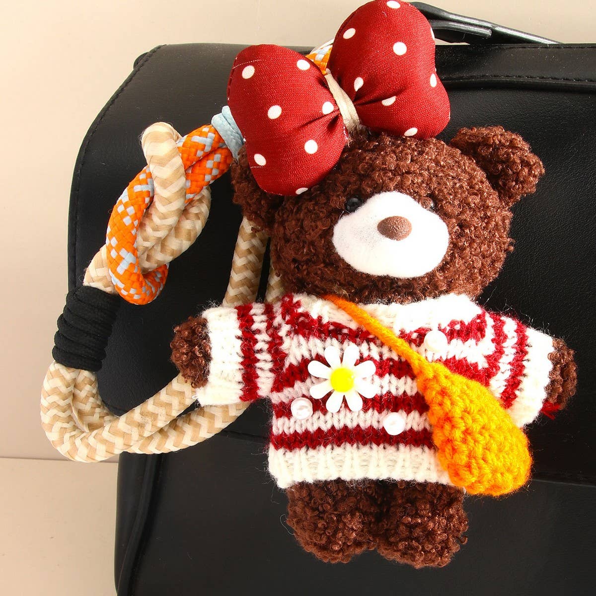 Dopamine Plush Sweater Doll Keychain Bag Charm