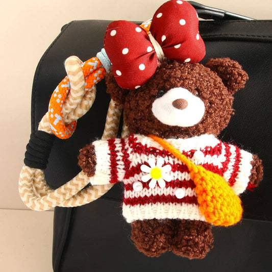Dopamine Plush Sweater Doll Keychain Bag Charm