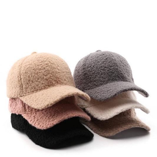 Winter Solid Color Fleece Baseball Hat for Women CWAH2821