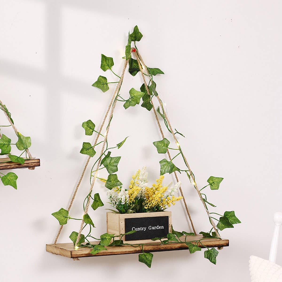 Ins Aesthetic Ivy LED Wall-Mounted Plant Rack_CWAJE05363
