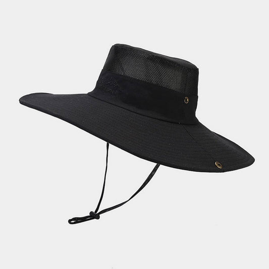 Wide Brim Quick Dry Sun Hat with Embroidery_CWAH3890