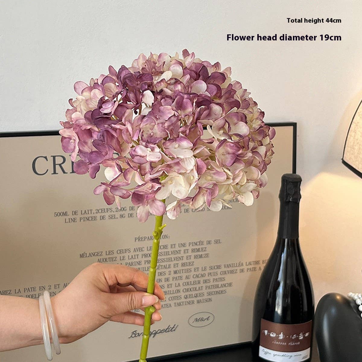 Autumn Vintage Single Stem Burnt Edge Hydrangea_CWMM6480